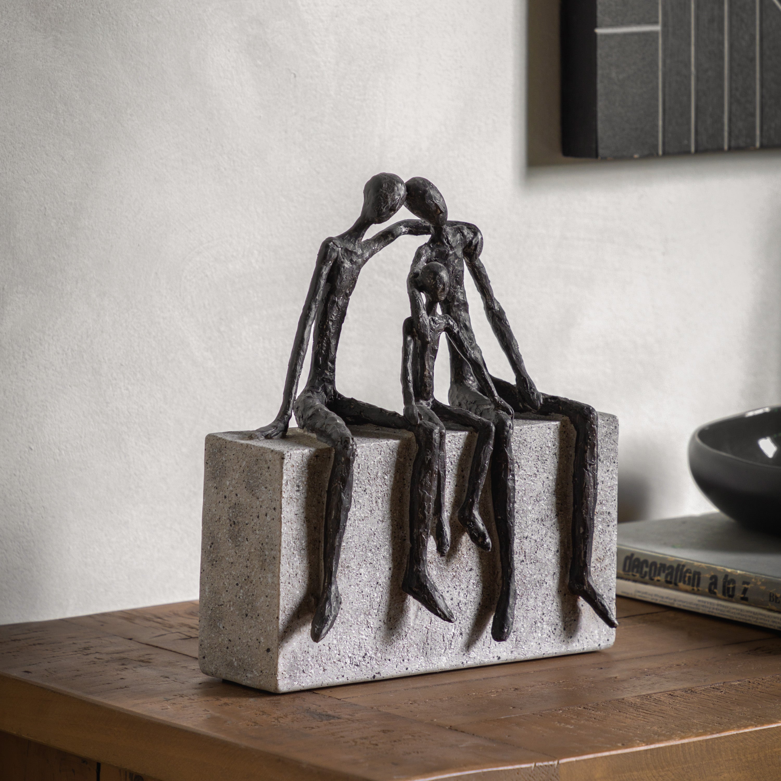 Antique Bronze The Three of Us Sculpture